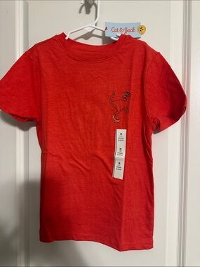 Cat & Jack Bright Red Dino Skate Short-Sleeve Tee